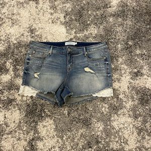 Torrid Distressed Jean Shorts